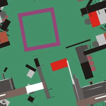 Architectura Seamless  Pattern 스톡 일러스트