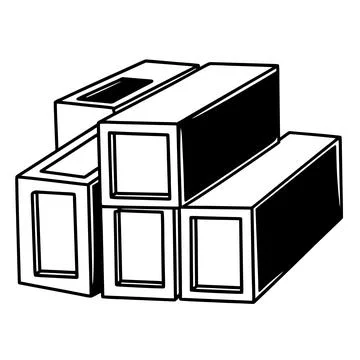 Architectural Abstract Blocks and Geometric Forms Stock Illustration