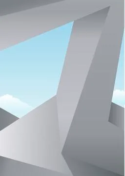 Architectural abstraction of designs Stock Illustration