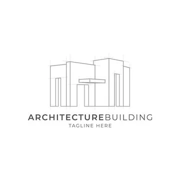 Architectural and construction design logo Stock Illustration