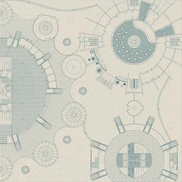 Architectural and engeneering background Stock Illustration