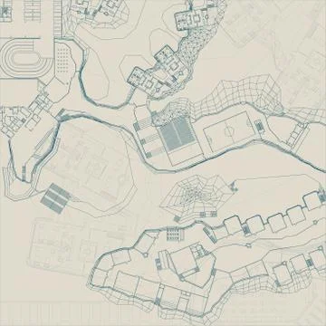 Architectural and engineering blueprint. Stock Illustration