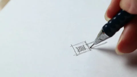 Architectural and Interior Designer, Drawing sketches for the construction .. Stock Footage 295918360