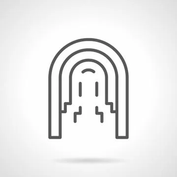 Architectural arcade simple line vector icon Stock Illustration