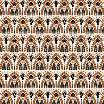 Architectural arches forming a mesmerizing pattern on a clean white background Stock Illustration