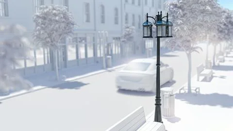 Architectural background with a 3D building model. Fotos de archivo