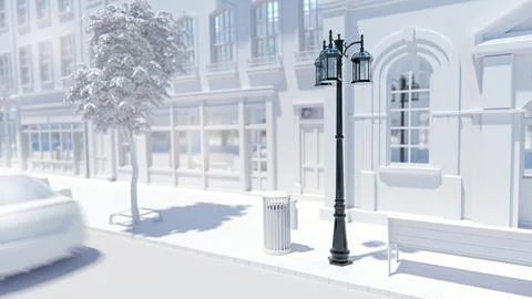 Architectural background with a 3D building model. Fotos de archivo