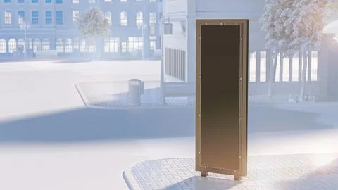 Architectural background with a 3D building model. Stock Photos