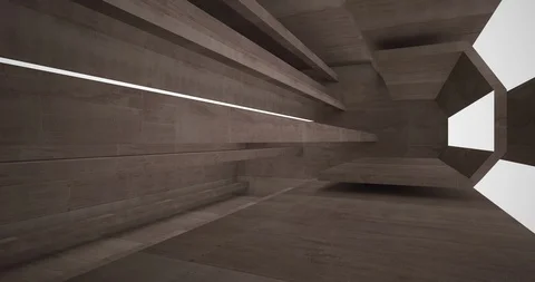 Architectural background. Abstract concrete interior with neon lighting.  Stock Footage 127032178