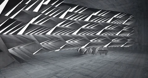 Architectural background. Abstract concrete interior with neon lighting.  Stock Footage 127499038