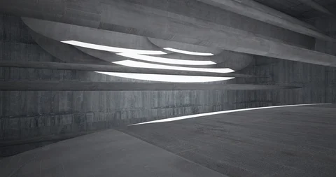 Architectural background. Abstract concrete smooth interior with neon lighting.  Stock Footage 127157098