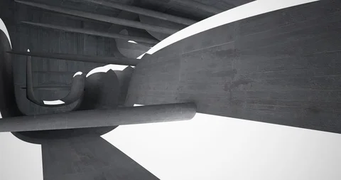 Architectural background. Abstract concrete smooth interior with neon lighting.  Stock Footage 127157099