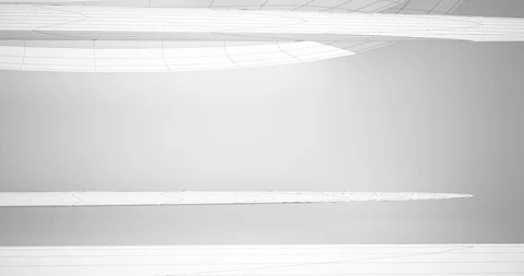 Architectural background. Abstract drawing white interior with neon lighting.  Stock-Footage 127220117