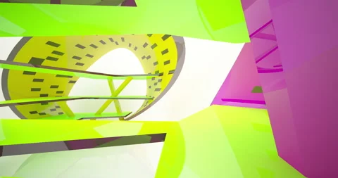 Architectural background. Abstract white and colored gradient  interior.  Stock Footage 138877714