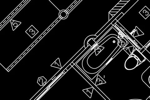 Architectural background, architecture plan, construction drawing Stock Illustration