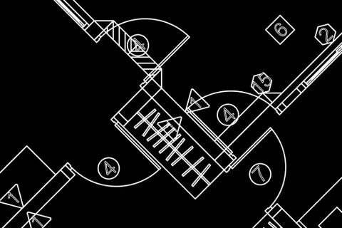 Architectural background, architecture plan, construction drawing 스톡 일러스트
