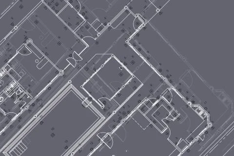 Architectural background, architecture plan, construction drawing Stock Illustration