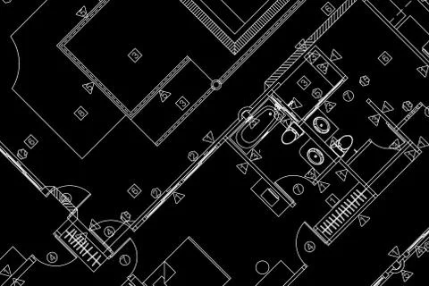 Architectural background, architecture plan, construction drawing Stock Illustration