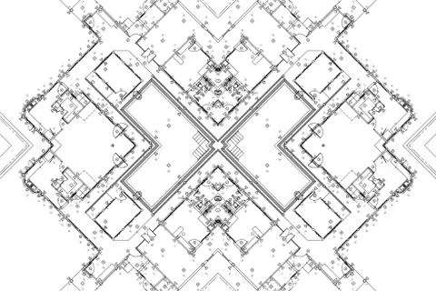 Architectural background, architecture plan, construction drawing Stock Illustration