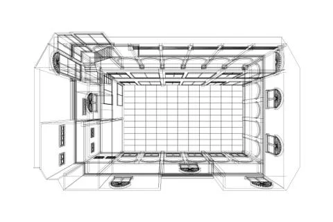 Architectural background, architecture plan, construction drawing 스톡 일러스트