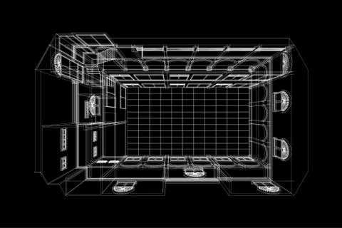 Architectural background, architecture plan, construction drawing Stock Illustration