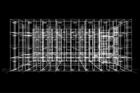 Architectural background, architecture plan, construction drawing Stock Illustration