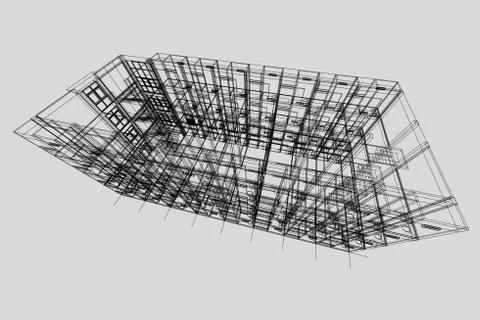 Architectural background, architecture plan, construction drawing Stock Illustration