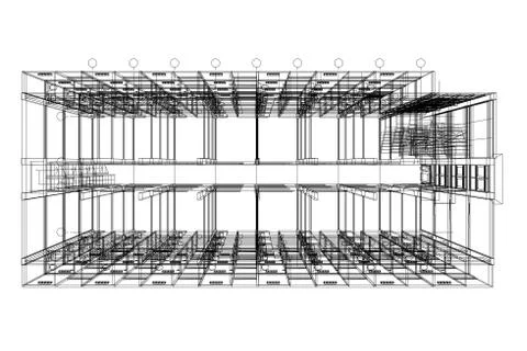 Architectural background, architecture plan, construction drawing 스톡 일러스트