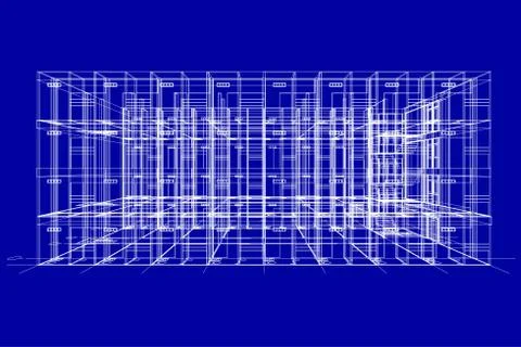 Architectural background, architecture plan, construction drawing 스톡 일러스트