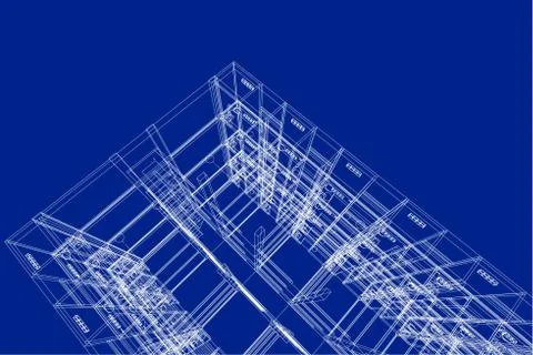 Architectural background, architecture plan, construction drawing Stock Illustration