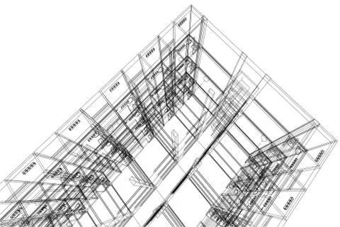 Architectural background, architecture plan, construction drawing 스톡 일러스트