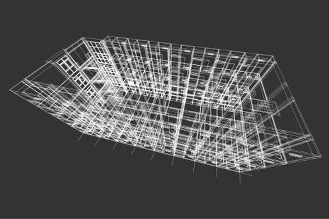 Architectural background, architecture plan, construction drawing Stock Illustration