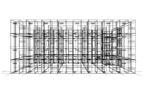 Architectural background, architecture plan, construction drawing Stock Illustration