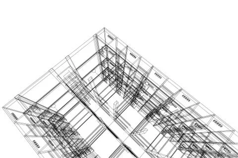 Architectural background, architecture plan, construction drawing Stock Illustration