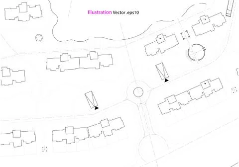Architectural background, architecture plan, construction drawing Stock Illustration