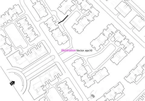 Architectural background, architecture plan, construction drawing Stock Illustration