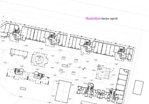 Architectural background, architecture plan, construction drawing Stock Illustration