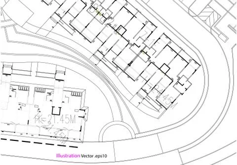 Architectural background, architecture plan, construction drawing 스톡 일러스트