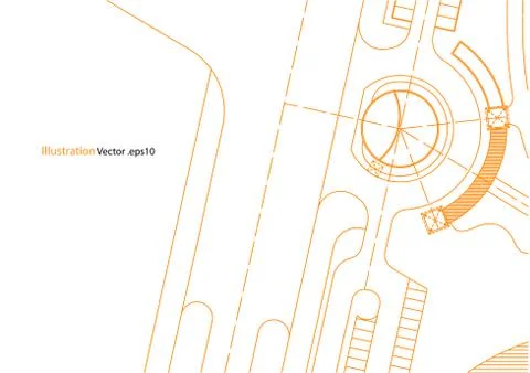 Architectural background, architecture plan, construction drawing Stock Illustration