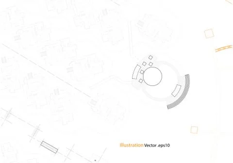 Architectural background, architecture plan, construction drawing Stock Illustration