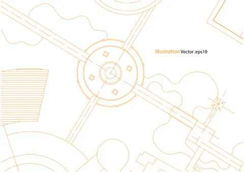 Architectural background, architecture plan, construction drawing Stock Illustration