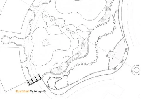 Architectural background, architecture plan, construction drawing Stock Illustration