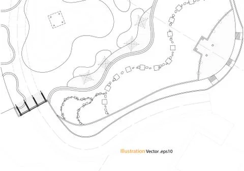 Architectural background, architecture plan, construction drawing Stock Illustration