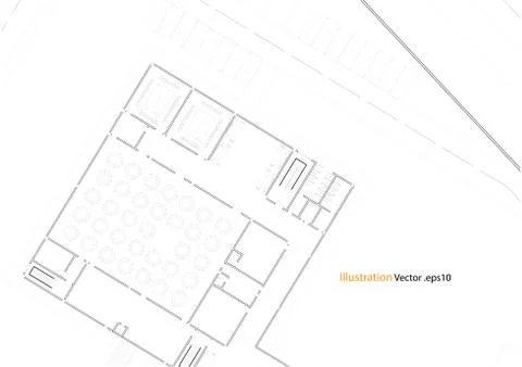 Architectural background, architecture plan, construction drawing Stock Illustration