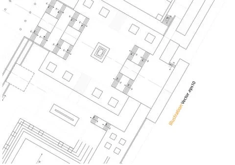 Architectural background, architecture plan, construction drawing Stock Illustration