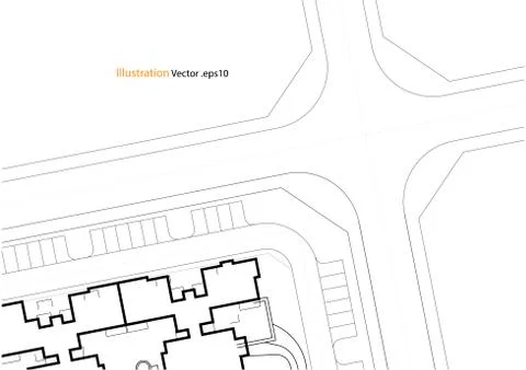 Architectural background, architecture plan, construction drawing Stock Illustration