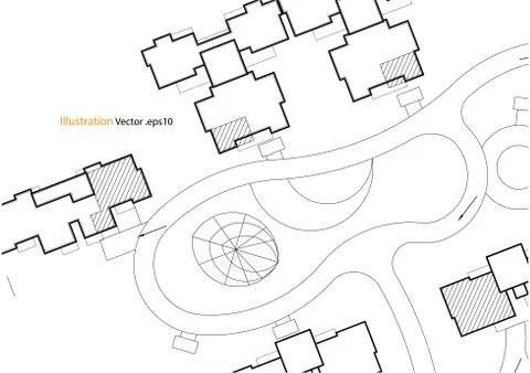 Architectural background, architecture plan, construction drawing Stock Illustration