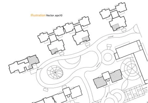 Architectural background, architecture plan, construction drawing 스톡 일러스트
