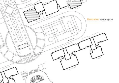Architectural background, architecture plan, construction drawing 스톡 일러스트