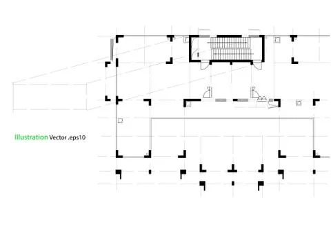 Architectural background, architecture plan, construction drawing Stock Illustration